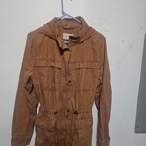 Universal Thread Hooded Utility Jacket - Rust Brown